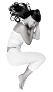 A serene person sleeping peacefully after Bowen therapy, symbolizing relief from insomnia in one session.