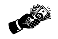 Circular icon representing a cash offer