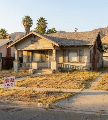 Aerial view of Phoenix neighborhoods with downtown skyline and mountains in the background.