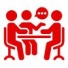 Circular icon representing a simple closing process.