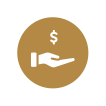 Circular icon representing a cash offer