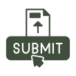 Circular icon showing a pen outline.