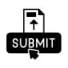 Circular icon showing a pen outline.