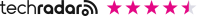 Techradar logo with star rating