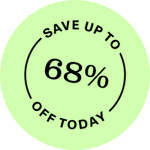 Save up to 68% Badge