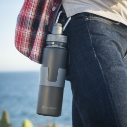 Nomader collapsed water bottle with carabiner for hiking