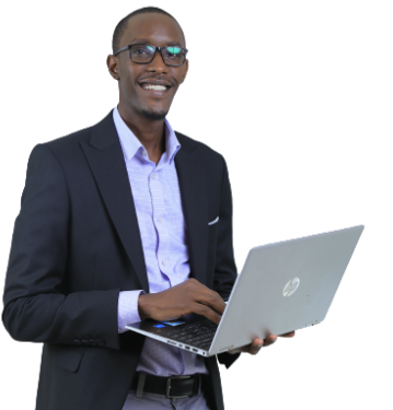 Happy client success executive