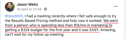 Student Feedback on Jackson Kingley's Value-Based Pricing Approach.