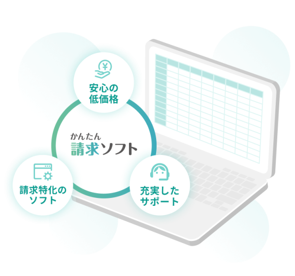 かんたん請求ソフトなら安心の低価格でサポートも充実しています