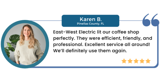 East-West Electric did an amazing job planning and building our new warehouse. Affordable, efficient, and top-quality work. Highly recommend!