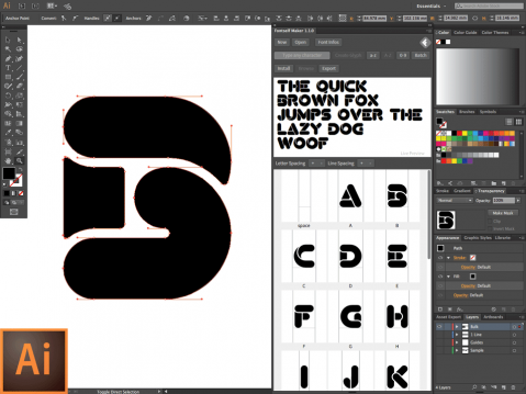 create a font on illustrator fontself maker