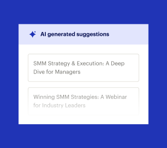 Instapage AI-generated suggestions for webinar headlines