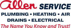 Allen Service Plumbing • Heating • Air • Drains • Electrical | The Name You Know and Trust! logo