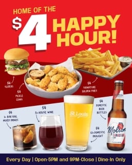 4$ happy hour meal