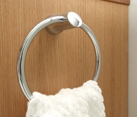 Close up of towel bar
