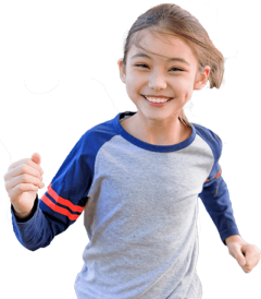 Child running and smiling 
