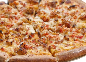 Close up of pizza