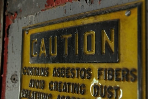 caution - asbestos sign image