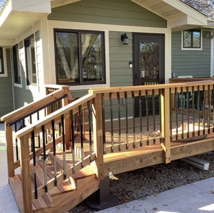 New front entrance deck 