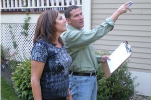 Lead inspector reviewing with client