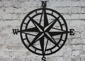 Plasma cut compass
