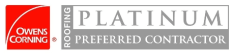 Owens Corning Platinum Preferred Contractor Roofing logo