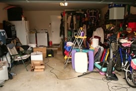 trash in garage image