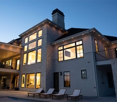 Luxury home with white led lights 