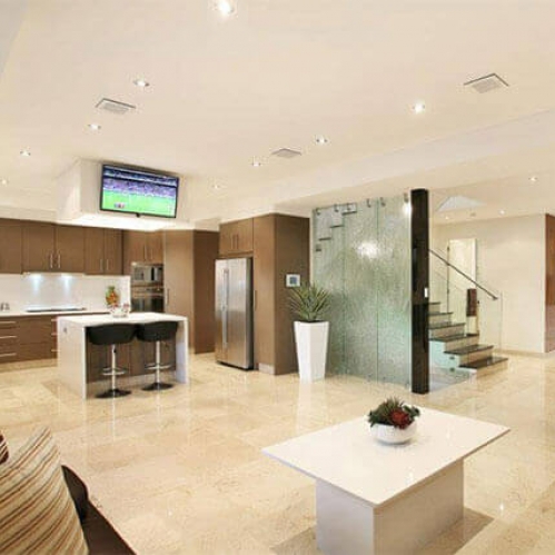 Main floor tile work