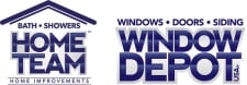 Logos for Bath • Showers | Home Team | Home Improvements and Windows • Doors • Siding | Window Depot USA