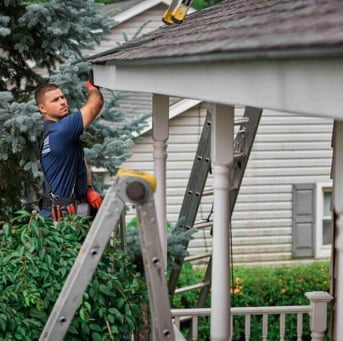 Leafguard gutter guard installation
