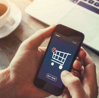 shopping on phone image