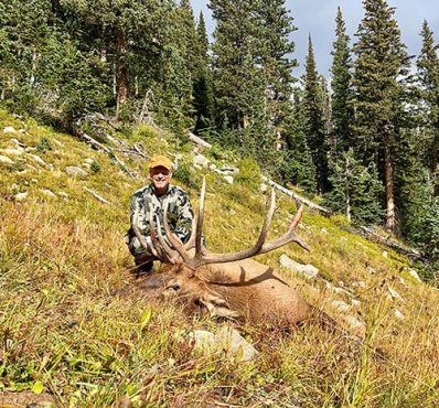 Jason Robbins with an elk