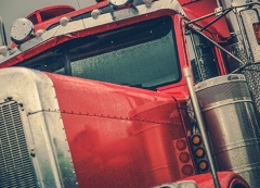 Truck with water on it