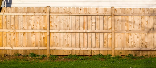 New wooden fence 