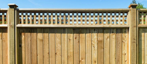 New wooden privacy fence 