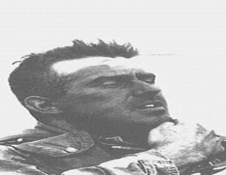 Black and white image of man in the military