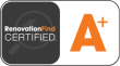 RenovationFind Certified A+ logo