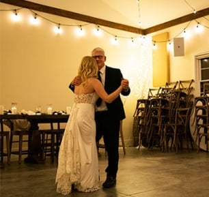 Father and daughter dancing
