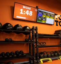 Photo of the Tough Mudder Bootcamp free weights area