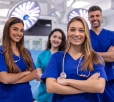 nurses working  together image