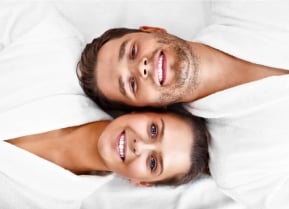 Woman and man at the spa