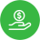 Hand holding money icon