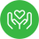 Hands holding heart icon