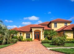 Photo of a tiled roof exterior