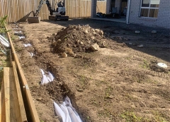Backyard before turf