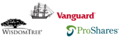 Vanguard, ProShares, WisdomTree