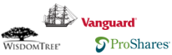 Vanguard, ProShares, WisdomTree