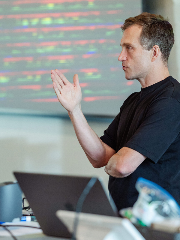 Professor giving a presentation