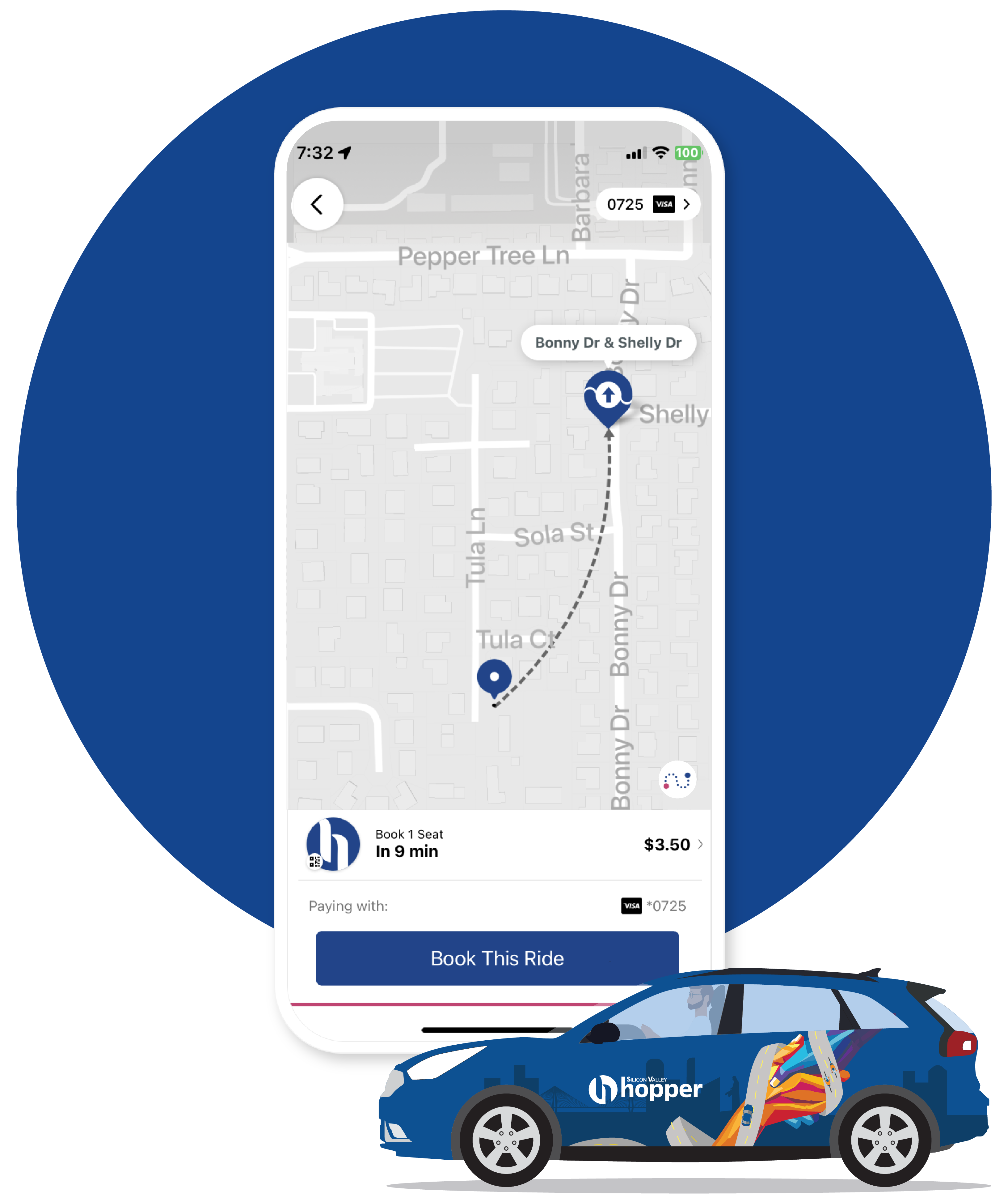 Ride in comfort, on-demand anywhere in Cupertino and to the Caltrain!  Ditch expensive gas prices and leave the driving to us.